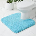 Toilet Rugs U-Shaped Mat 24x22, Contour Bathroom Mat - Ultra Soft & Absorbent Microfiber, Quick-Dry, Machine Washable with High Density Foam Latex Non Slip Backing, Teal - color: Teal, size: 24" X 22"(Toilet Rug)