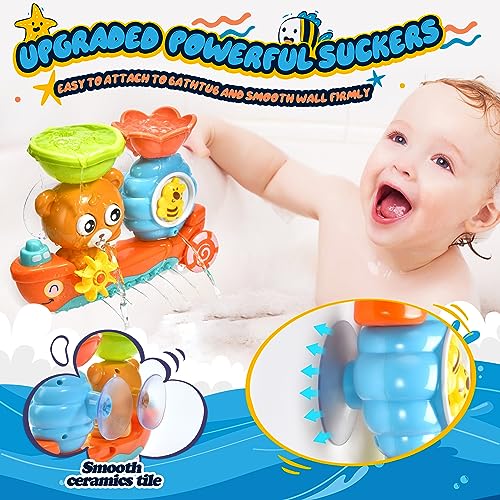 Baby Bath Toys for Kids Ages 1-3 Toddler Bath Toy Bear Bathtub Toys for Babies 12 Months Boys Girls Infant Water Tub Toys 1 2 3 Year Olds Preschool Learning Gift - style: Bear Bath Toys