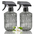 Glass Handheld Spray Bottle, 15oz Refillable Water Bottle Spray, Reusable Adjustable Nozzle Plant Mister Spray Bottles Indoor, Plant Mister for Hair, Cleaning, Gardening, Pets Care (Dark Grey) - color: Dark Grey a