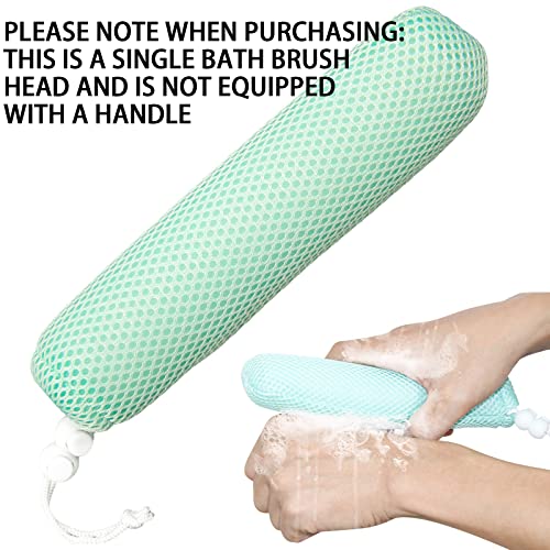Long Handle Bath Brush, Anti-Slip Curve Handled Bath Body Brush, Back Scrubber for Shower, Easy Reach for Seniors, Suitable for Elderly/Pregnant Aid Bathing & Shower(Not Include Brush Handle) - size: Green-h