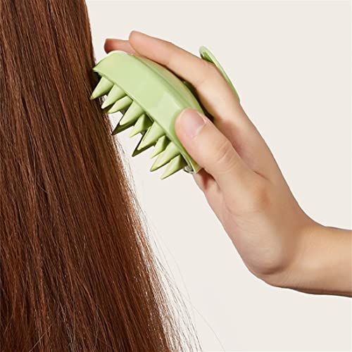 Hair Scalp Massager Silicone Scalp Scrubber Shampoo Brush for Hair Growth/Dandruff Removal,Head Massager Exfoliator Scalp (1x Yellow) - color: 1x Yellow