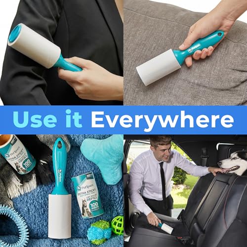 PetLovers Extra Sticky Lint Roller Ultimate Value Set 800 Sheets for Pet Hair Removal, Dog and Cat Lint Remover 8 Pack Green - size: 8 Pack Green Lint Roller