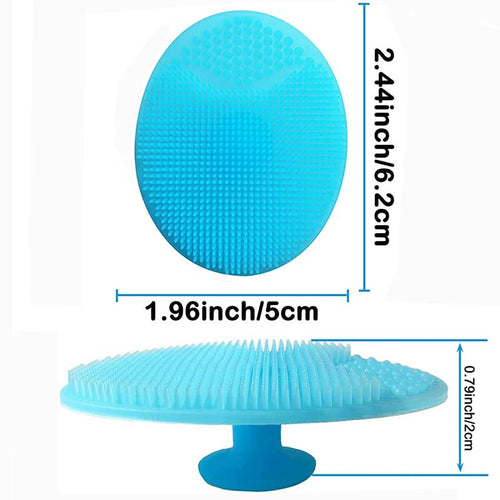 Baby Bath Brush, Baby Cradle Cap Brush, Silicone Massage Brush, Baby Comb, Children's Comb（3pcs） (Blue) - color: Blue