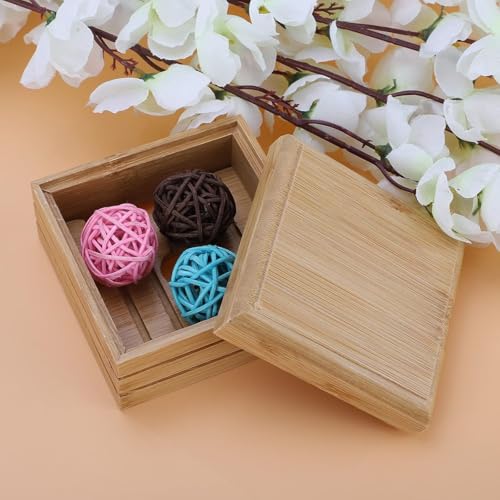 1/2Pcs Bamboo Soap Dish with Lid - Natural Wood Bar Tray Holder Storage Rack Container, Self Draining Soap Tray for Bathroom, Extend Soaps Life and Keep Dry ﻿(2Pcs) - color: 2pcs