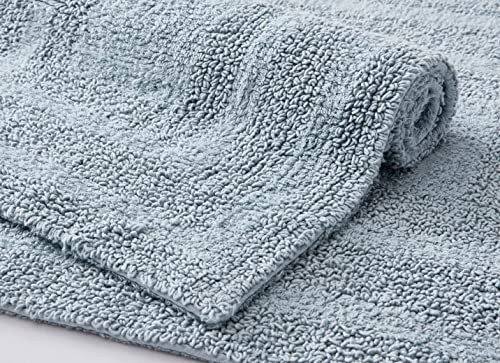 Eddie Bauer - Bathroom Rug, 100% Soft Plush Tufted Cotton Runner Rug, Highly Absorbent, Quick-Dry, and Skid-Resistant Backing (Logan Green, 22" x 60") - color: Green, style: 22" x 60"