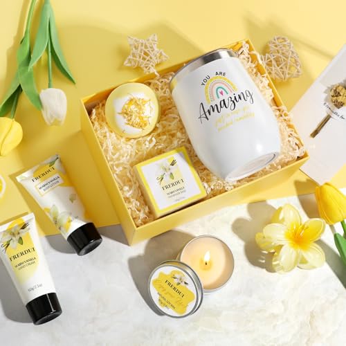 Birthday Gifts for Women, Relaxing Spa Gift Baskets for Women, Warm Vanilla Self Care Bath and Body Gift Set Care Package for Her Wife Mom Female Friends Bestie Sister Mothers Day Gifts - color: 8Pcs Warm Vanilla