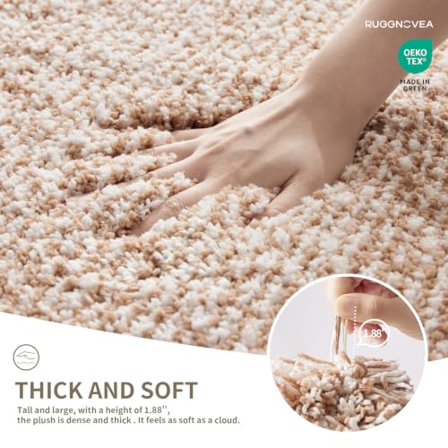 Bathroom Rugs Non Slip Washable, Ultra Soft Thick Shaggy Absorbent Bath Mats,High Density Foam Latex Non Slip Backing Bath Rugs,Microfiber Bath Mats for Bathroom Floor&Sink,24x17,White Beige - color: White Beige, size: 24" X 17"(Small Bathroom Rug)