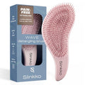 Detangler Brush, Curly Hair Brush for Women, Men & Kids - Wet & Dry Detangling Hair Brush for Curly, Thick, Fine & Wavy Hair - Anti-Breakage Wave Brush, Pain-Free Hairbrush, Pink, Rose Clay - color: Rose Clay