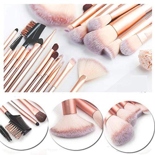 28PCS Beginner Kits Makeup Brushes Complete Sets Travel-Friendly - color: Champagne