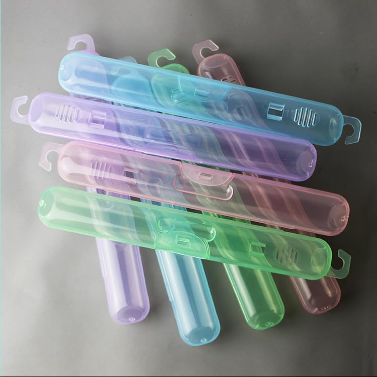 4 Pack Toothbrush Travel Case, Breathable Small and lightweight Toothbrush Holders - Compact Toothbrush Organizer for Travel, Vacation, Camping, Gym, Business Trips, Office, Cruise