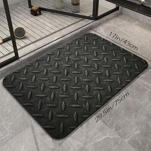 Fun Patterns Bathroom Rugs, Fast-Absorbing Bath Mat, Quick-Dry Non-Slip Thin Rug for Bathroom Floor Kitchen 17"x30" - color: Fun Patterns