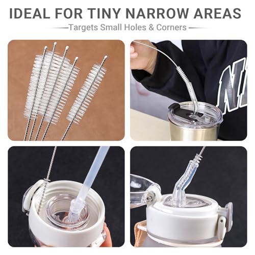 5 Pack Dryer Vent Cleaner Dryer Lint Brush Set Lint Remover, 30inch Flexible Tube Brush,Drain Brush,Long Pipe Snake for Sink, Flexible Pipe Cleaner Brush for Hair,Food & Clog Removal,Cleaner Tool Set
