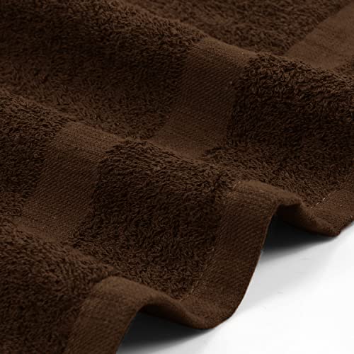 Utopia Towels, Salon Towel, Pack of 24, Not Bleach Proof, 16 by 27 Inches, Highly Absorbent Cotton Towels for Hand, Gym, Beauty, Spa, and Home Hair Care, Dark Brown - color: Dark Brown, size: 24 Pack
