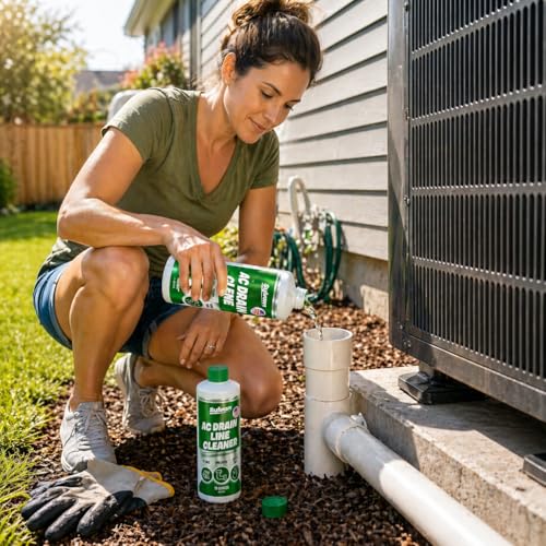 AC Drain Line Cleaner | 2x 16 Oz (8 Uses) | 12 Month Supply | Made in USA | Universal Compatibility | Removes Clogs and Buildup from HVAC Condensate Lines | Air Conditioner Unclogger - size: 2x 16 Oz