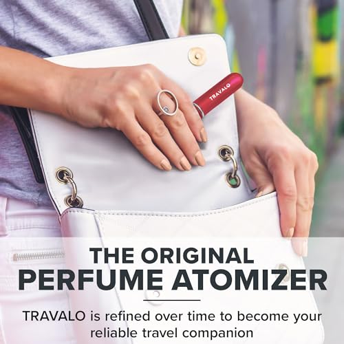 Travalo Classic HD Perfume Atomizer - Leak-Proof and TSA Approved for Air Travel - Reusable, Airtight, Easy-Fill Mini Pump Sprayer - Lightweight, Elegant Design w/Volume Window - Red 0.17oz - color: Red