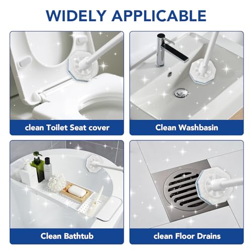 50 Count Disposable Toilet Wand Refills for Clorox, Compatible with Clorox Toilet Wand for Bathroom Cleaning