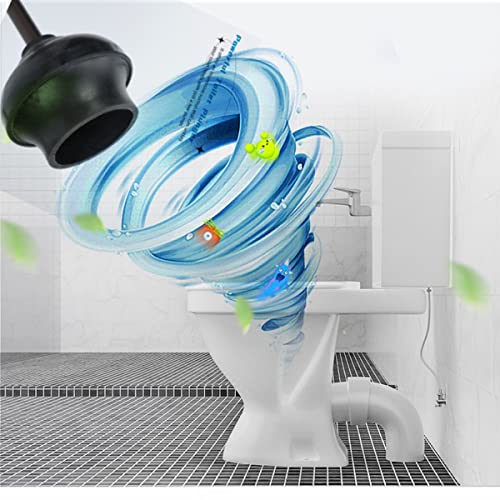 Black Toilet Plunger with Holder Bathroom Metal Canister Holder Drip Cup, Heavy Duty, Deep Cleaning - color: Black