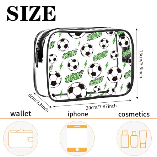 TSA Approved Toiletry Bag 3Pcs - 3 Pack Clear Travel Bags for Toiletries, Carry on Airport Airline Compliant Bag,Black - color: Black Soccer-2pcs