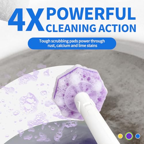 Toilet Bowl Wand Refills for Clorox, Toilet Cleaner Refills,100 Count | Compatible with Clorox Toilet System, Pre-Loaded Cleaner, 3-Layer Scrub Pads, 4X Cleaning Power , Lemon Lavender Scent - size: 1 Count (Pack of 100)