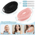 Soft Silicone Body Scrubber Set, 2PCS Dual-Side Silicone Loofah for Gentle Exfoliating and Scalp Massaging, Hygienic Shower Scrubber Shampoo Brush for Kids, Women, Sensitive Skin(Black+Pink) - color: Black+pink