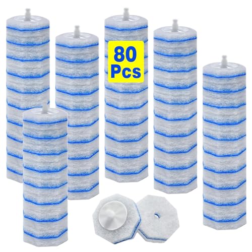 80 Toilet Bowl Refills Fits for Clorox Toilet Brush, Upgrade 3-Layer Disposable Bowl Cleaner Refills for Bathroom Cleaning, 2X Cleaning Power, No Falling Apart - size: 1 Count (Pack of 80)