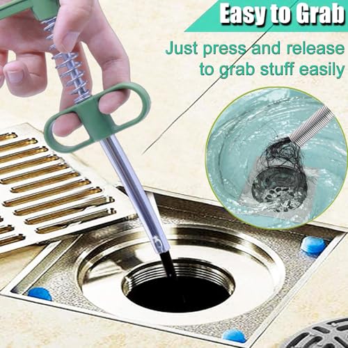 Upgrade Drain Snake Hair Drain Clog Remover，76 Inch Flexible Claw Grabber Tool for Home Sink, Bathroom Tub,Drain, Toilet, Tight Spaces Unclogger Tool - color: T76