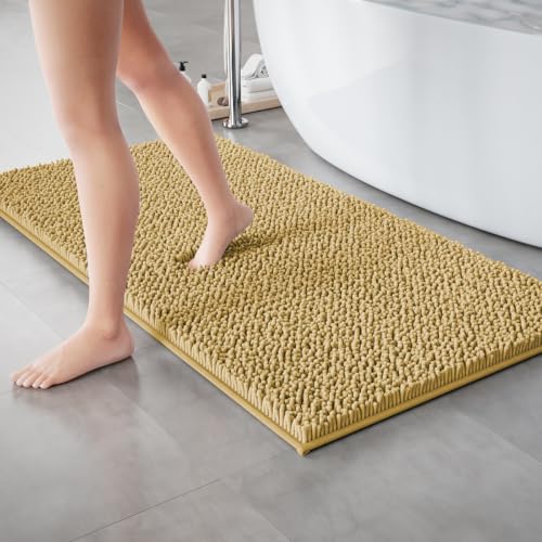 RUN HELIX Beige Bath Mat Set - 32"L x 20"W + 24"L x 16"W, Non Slip, Machine Washable, Home Decor - color: Beige, size: 32"L x 20"W + 24"L x 16"W