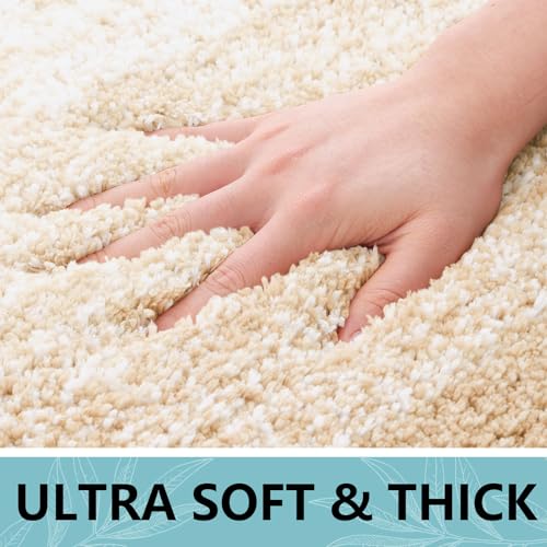 Arotive Bathroom Rugs Sets 2 Piece, Soft Absorbent Microfiber Bath Mats and U-Shaped Contour Toilet Rug, Machine Washable Dry Bath Mats for Bathroom, 24x16 and 24x20, Camel - color: Camel, size: 24" X 16" + U Shape 24" X 20"