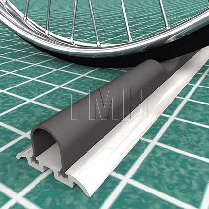 Collapsible Shower Threshold Water Dam, Shower Water Guard, ADA Wheelchair Easy Access, 48 inches Long.