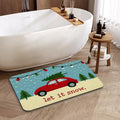 Winter Snow Bathroom Rugs Mat, Super Absorbent Quick Drying Floor Mat for Bathroom Entryway 17"x30" - color: Winter Snow