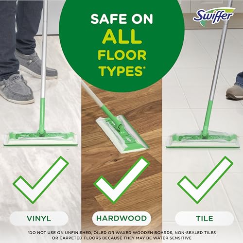 Swiffer Sweeper Wet Mopping Cloths with Febreze Freshness, Lavender Vanilla & Comfort, 24 Count (Pack of 2) - size: 24 Count (Pack of 2)