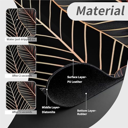 Kitchen Sink Splash Guard，Black cat hiding in jungle Faucet Mat Sink Gadgets-Super Absorbent Fast Drying Mat Drip Catcher for Kitchen, Bathroom,Sink Mat, Dish Drying Mat, Bathroom(15" X 5.5" ) - color: Black cat hiding in jungle