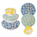 Reusable Bowl Covers for Bread Proofing - Beeswax Bowl Covers Reusable 3 Set, Cotton Blend Stretch Design, Fits 4-13 Inch Bowls, Shower Caps for Sourdough Bread, Dough Proofing & Food Storage(Daisy) - color: Daisy