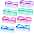 Handle Grip Nail Brush, Nail Cleaning Brushes Pedicure Scrubbing tool, Toes Fingernail Brush Scrub Cleaner kit for Men and Women 8 Pack (Multicolor) - color: Multicolor-8Pack