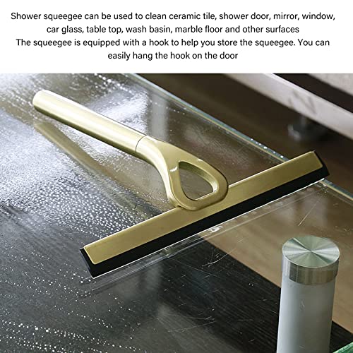 Stainless Steel Window Squeegee, Multi-Purpose Shower Squeegee | Streak-Free Cleaning Tool for Bathroom Mirrors, Shower Doors, Car Windows, Tile, and Marble