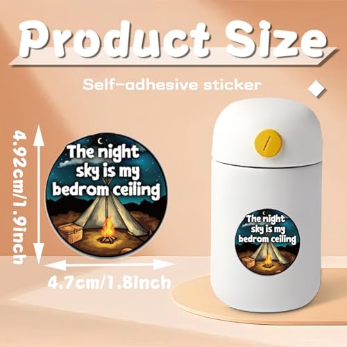 100 Pcs Outdoor Hiking Adventure Camping Stickers Set Wilderness Nature Travel Wildlife Waterproof Vinyl Sticker for Water Bottles Laptops Motorcycle Skateboard - style: Camping