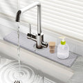Stone Faucet Mat for Kitchen Sink, 15.7" Diatomite Drying Stone Mat Sink Protector Super Absorbent, Kitchen Sink Splash Guard, Sink Stone Quick Dry Around Faucet for Kitchen Bathroom Counter - size: 15.7" x 3.9"
