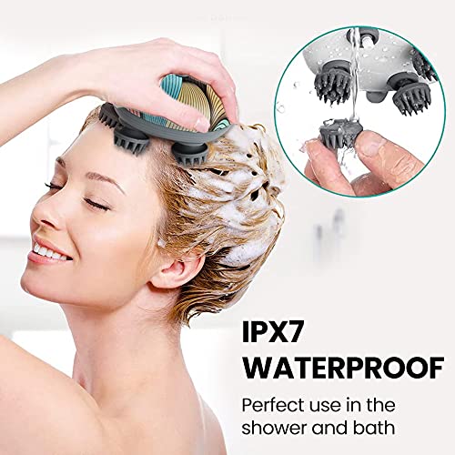 EILISON Cordless Hair Scalp Massager- Electric Head Massager with Kneading Massage, IPX-6 Waterproof Handheld Portable Head Scratcher Massager for Hair Growth, Deep Clean & Stress Relax