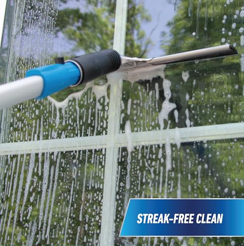 Unger Connect and Clean 16” Performance Window and Glass Cleaning Squeegee with Replacement Rubber, Cleaning Supplies, Heavy Duty Household Cleaner Tools with Streak-Free Results (Pack of 10) - size: 16 Inch (Pack of 10), style: 16” Performance Grip Squee
