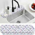 2 Pcs Kitchen Sink Splash Guard Faucet Mat Paisley Pattern Faucet Mat for Sinks Flower Absorbing Drying Mats for Kitchen Bathroom - color: Paisley Pattern