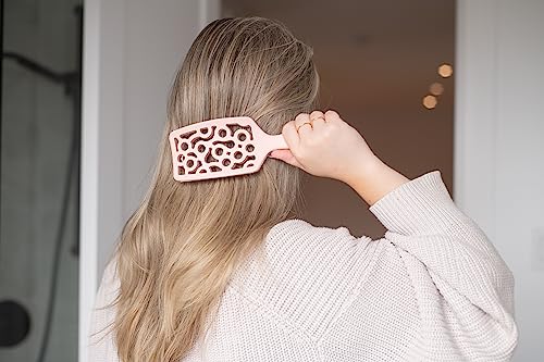 FRAMAR Professional Vented Hair Brush – Curved Hair Brush For Faster Blow Drying, Vent Brush For Blow Drying, Less Breakage, Wet Hairbrush For Women – Heat Resistant - Champagne - color: Champagne
