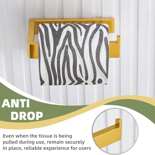 APLusee Brushed Gold Toilet Paper Holder, 304 Stainless Steel Tissue Roll Hanger, Wall Mount - color: Brushed Gold