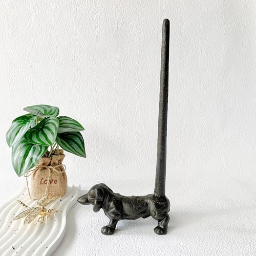 Dachshund-Shaped Paper Towel Holder, Free-Standing Toilet Paper Holder, Decorative Dachshund Statue for Home Decoration - color: Dachshund