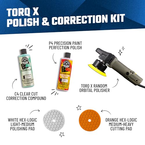Chemical Guys 5.5" Buffing Pad Sampler Kit - 4 Piece Detailing Set with 3 Professional Foam Car Polishing Pads & 16 oz Polishing Cleaner, for Dual Action and Rotary Polishers Using 5" Backing Plates - size: 5.5"