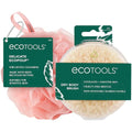 EcoTools Dry Body Brush for Circulation, Dead Skin Removal + Pink Delicate EcoPouf Made with Recycled Netting for Cleansing & Exfoliating Sensitive Skin, Self-Care Gifts - color: Pink