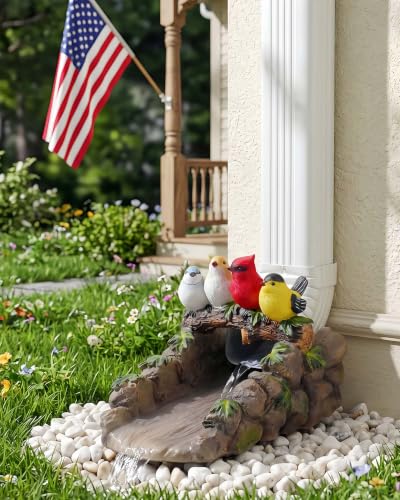 Cardinal Bird Statue Gutter Diverter Rain, Resin Gutter Extender Diverter,Deco Gutter Extension Downspout, Splash Block, Perfect Rain Gutter Downspout Extension for 3"x4" Downspouts - color: Multi Cardinal