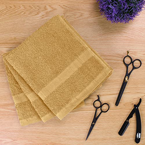 Utopia Towels, Salon Towel, Pack of 24, Not Bleach Proof, 16 by 27 Inches, Highly Absorbent Cotton Towels for Hand, Gym, Beauty, Spa, and Home Hair Care, Beige - color: Beige, size: 24 Pack