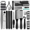 36 in 1 Pedicure Kit, Professional Pedicure Tools Foot Rasp Foot Dead Skin Remover for Home & Salon Care - style: Black