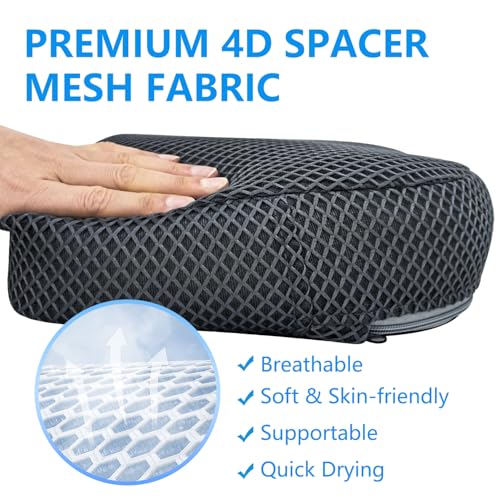 REEZEIVI Hot Tub Booster Seat for Adults,5 Inch Thick SPA Cushion,Weighted Hot Tub Cushion with Non-Slip Bottom,Quick Dry Spa seat,Washable 3D Mesh,Inflatable Hot Tub,Pool, Bathtub(Grey Green) - color: Grey Green