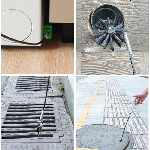78 Inch Drain Snake Clog Remover, Flexible Grabber Tool with Strong 4-Claw, for Sink, Shower, Bathtub, Toilet & Kitchen - style: 78 IN
